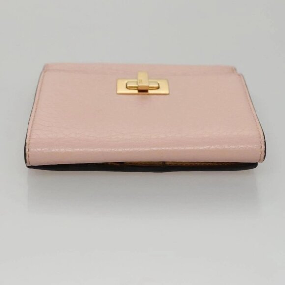 FENDI Peek A Boo Wallet Leather Pink Auth 105912V - Picture 5 of 16